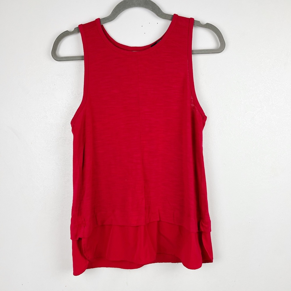 J.Crew Mercantile Tank Top Red Keyhole Womens Size Medium Sleeveless Top